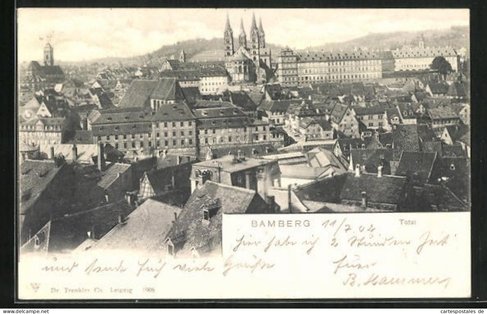 AK Bamberg, Teilansicht Der Stadt Mit Kirche  - Bamberg