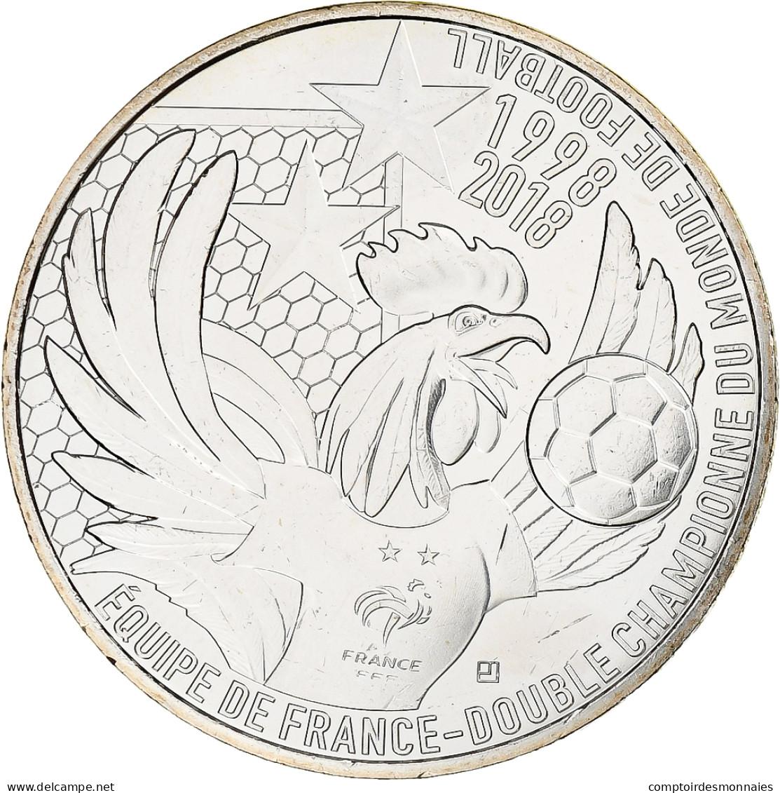 France, 10 Euro, FIFA 2018, 2018, Monnaie De Paris, Argent, SPL+ - France