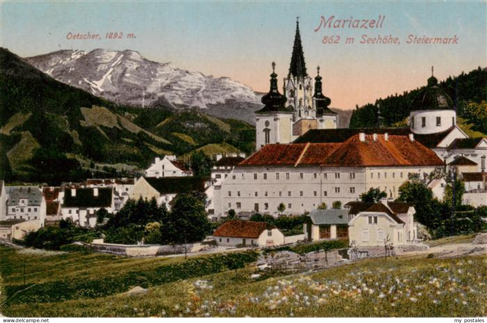 73904593 Mariazell  Steiermark AT Kloster Kirche Und Oetscher - Andere & Zonder Classificatie