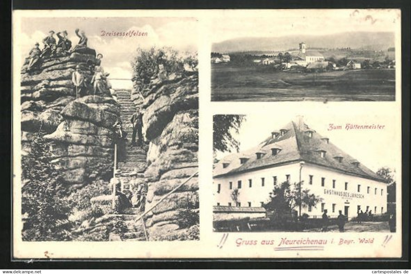 AK Neureichenau /Bayr. Wald, Gasthaus Zum Hüttenmeister, Dreisesselfelsen, Panorama  - Other & Unclassified