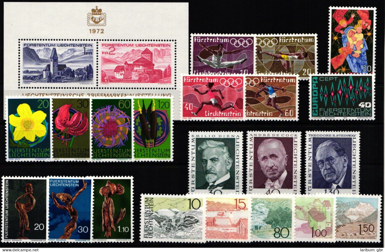 Liechtenstein Jahrgang 1972 Postfrisch #KO450 - Andere & Zonder Classificatie