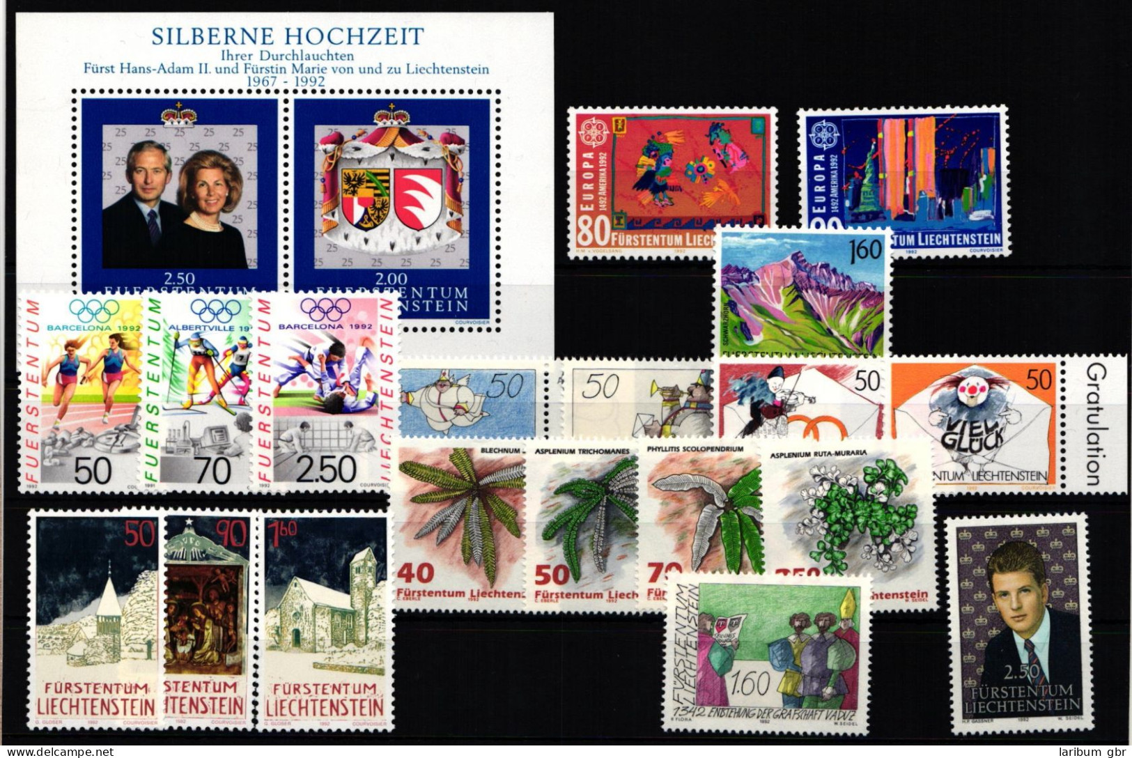 Liechtenstein Jahrgang 1992 Postfrisch #KO470 - Autres & Non Classés