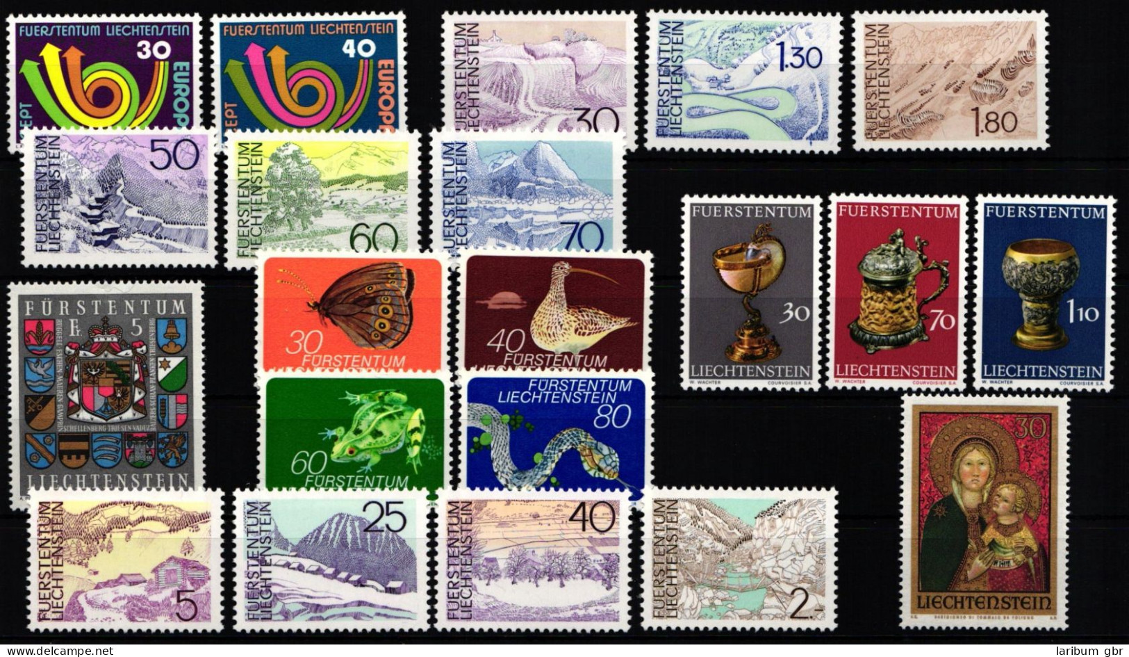 Liechtenstein Jahrgang 1973 Postfrisch #KO451 - Altri & Non Classificati