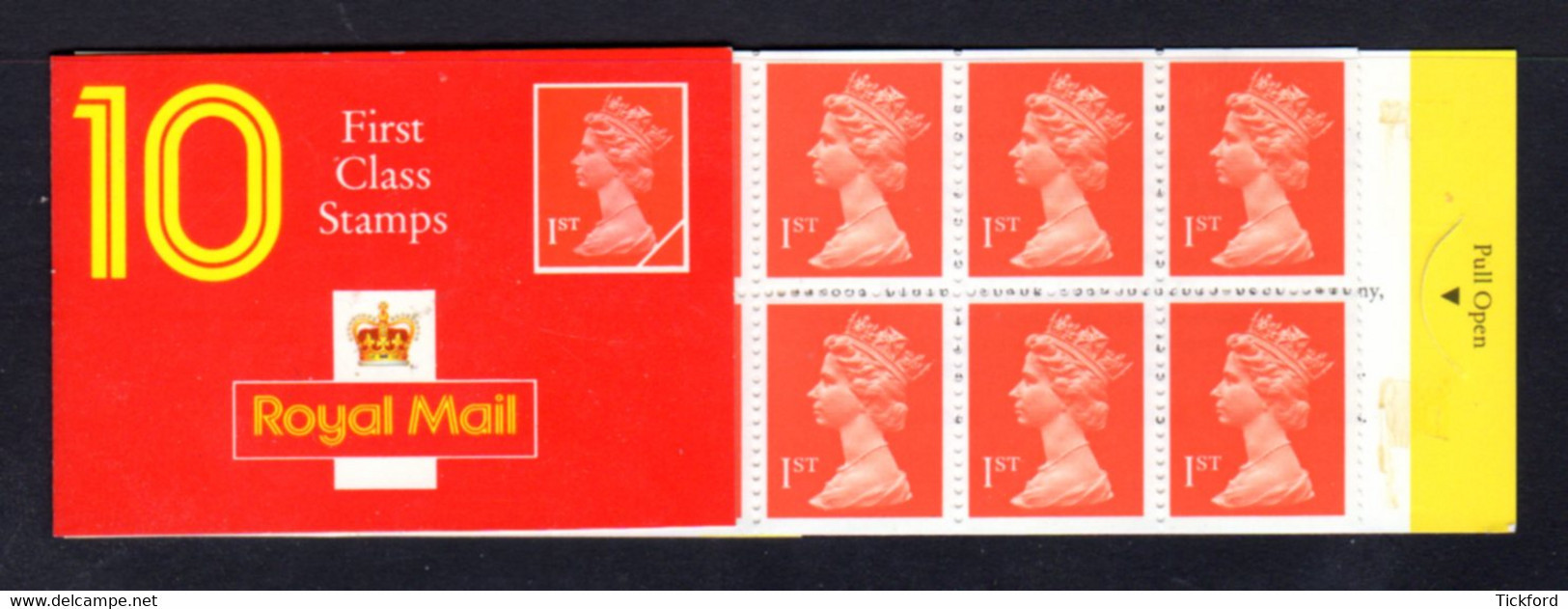 GRANDE-BRETAGNE 1990 - Carnet Yvert C1476 -1 - SG HD3 - NEUF** /  MNH - Barcode Booklet With 10 NVI 1st Class Stamps - Postzegelboekjes