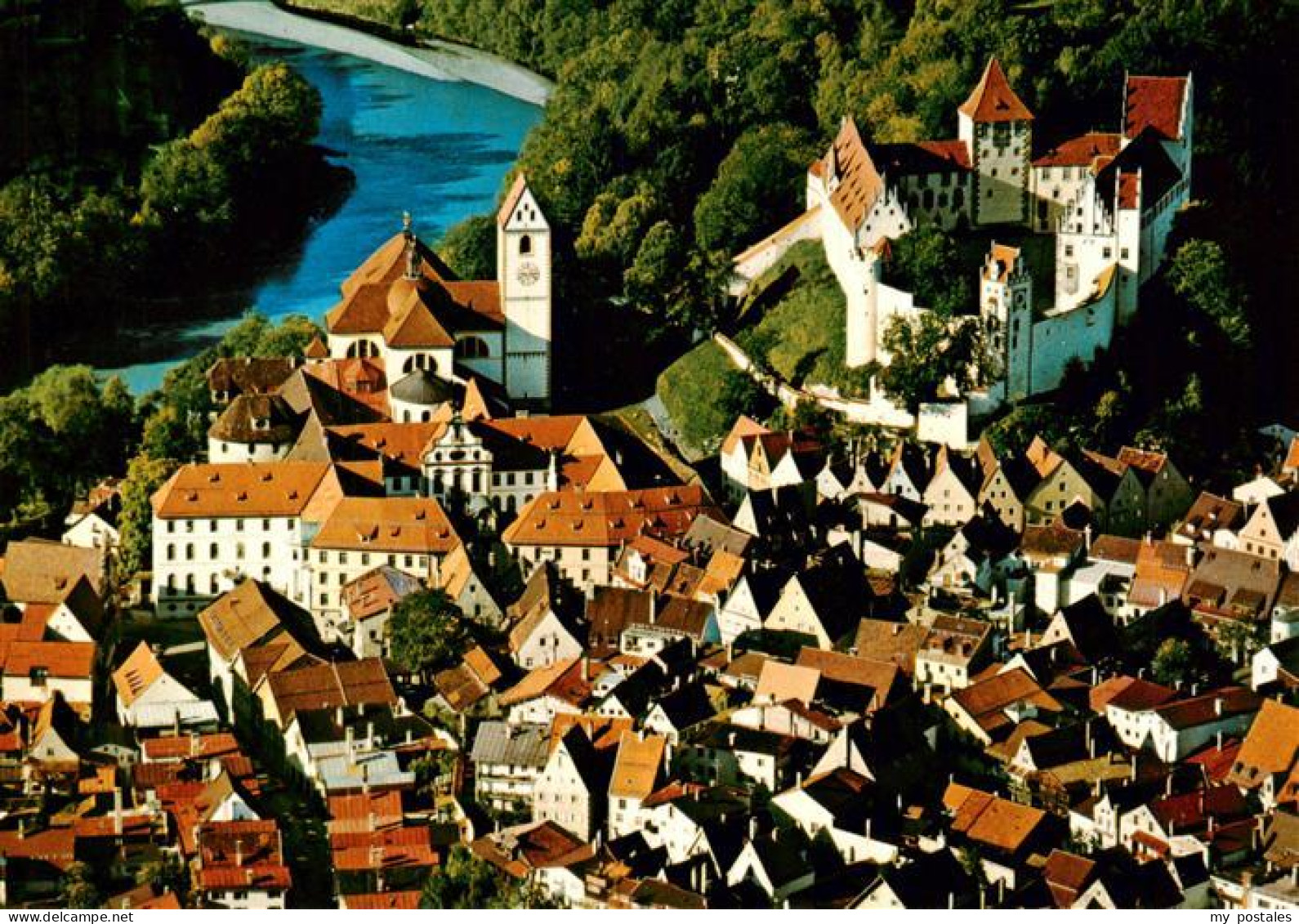 73904388 Fuessen Allgaeu Altstadt Mit Hohem Schloss Und Ehem Kloster St Mang Fli - Fuessen