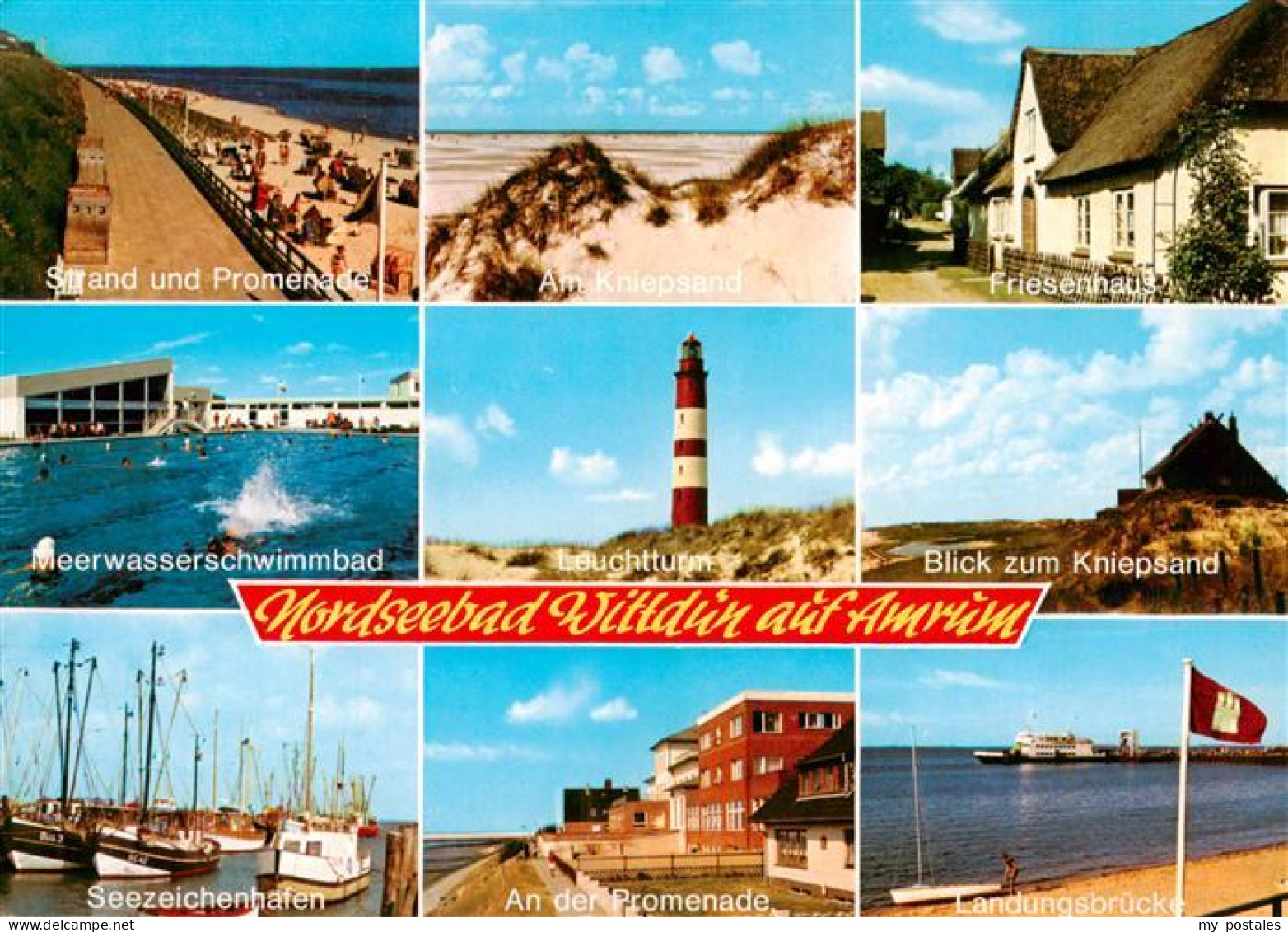 73904347 Wittduen Amrum Strandpromenade Am Kniepsand Friesenhaus Meerwasserschwi - Other & Unclassified