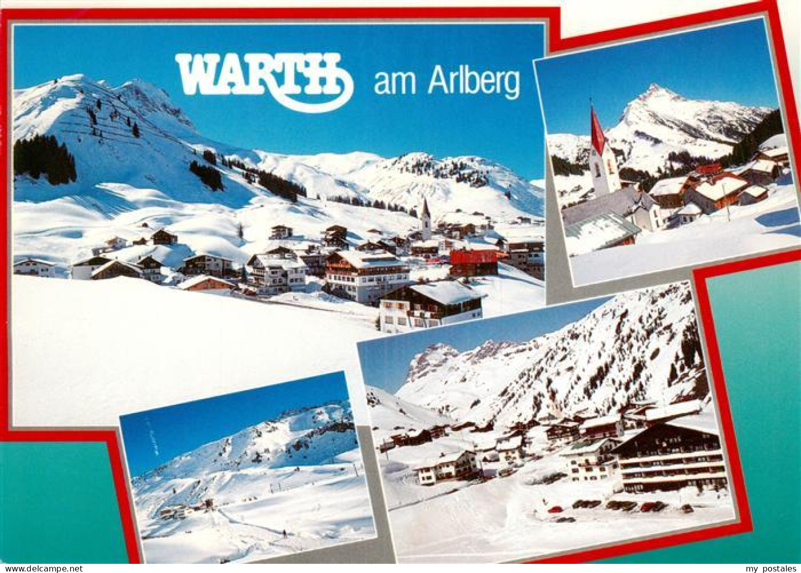 73904342 Warth Arlberg AT Panorama Kirche Ortspartien - Altri & Non Classificati