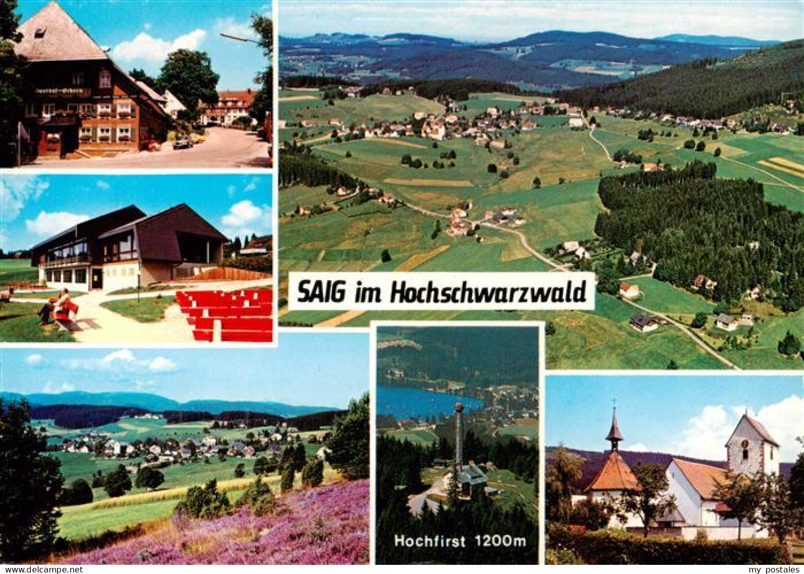 73904334 Saig Schwarzwald Teilansichten Fliegeraufnahme Hochfirst Kirche - Altri & Non Classificati
