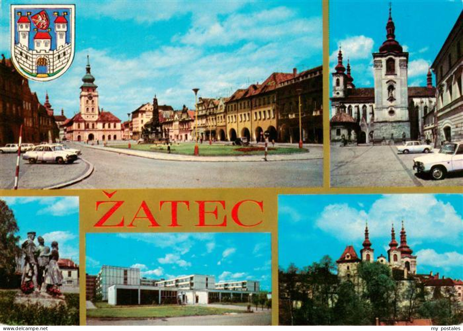 73904286 Zatec Saaz CZ Namesti VRSR Hostalkovo Namesti Vitani Rudoarmejcu Sidlis - Tchéquie