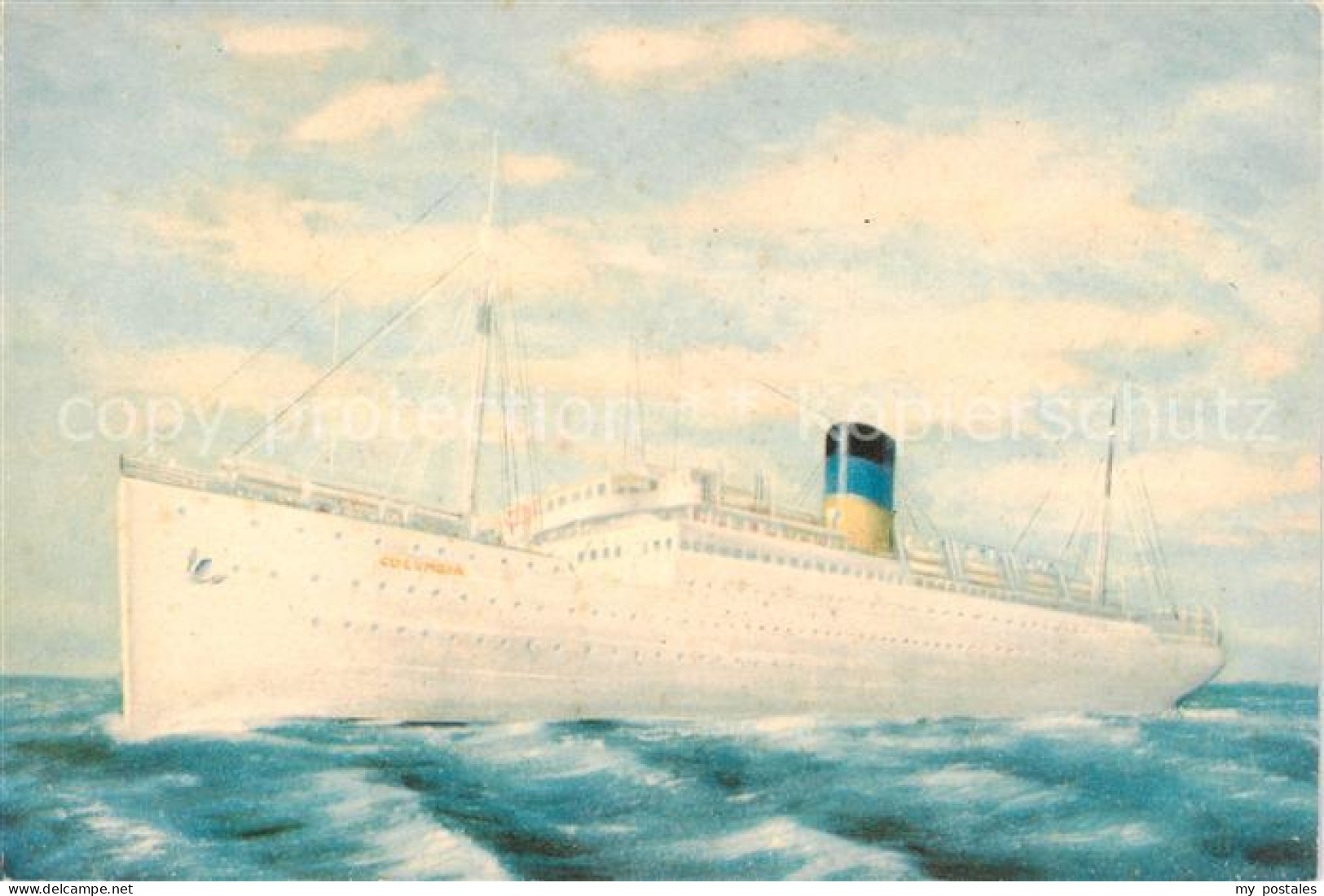 73865842 Greece Griechenland General Steam Navigation Co Greek Line Tss Columbia - Griechenland