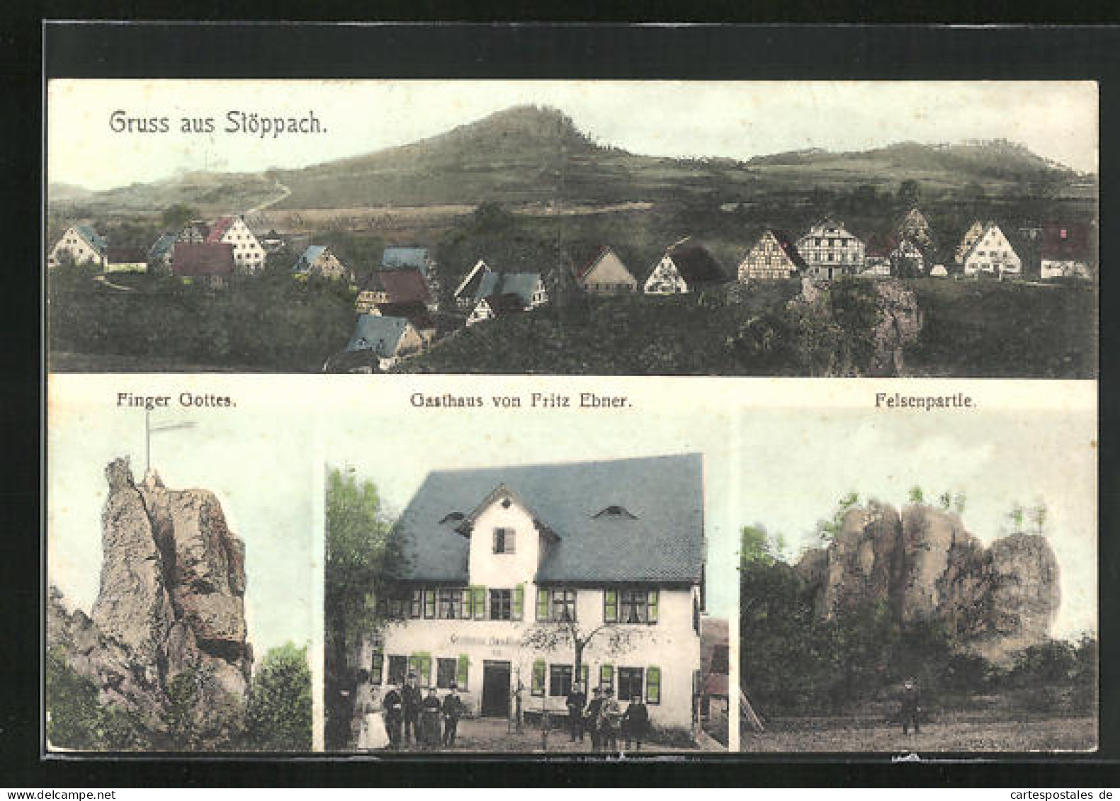 AK Stöppach, Gasthaus Von Fritz Ebner, Felsenpartie, Finger Gottes  - Sonstige & Ohne Zuordnung