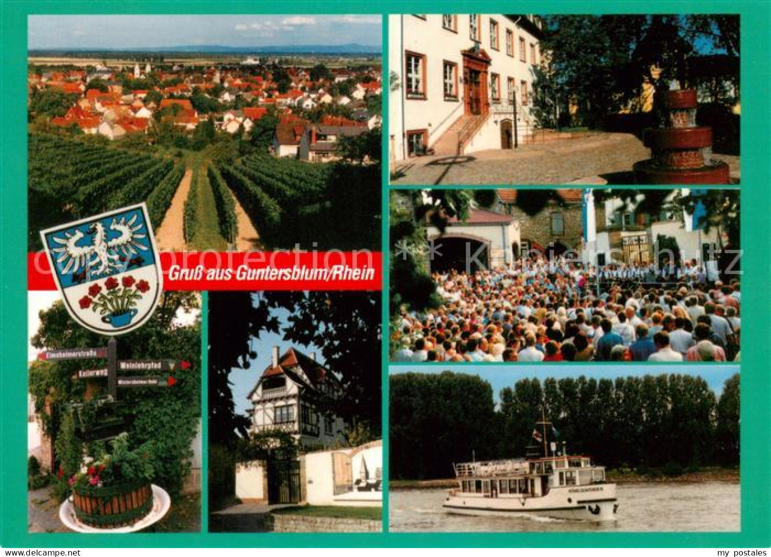 73865770 Guntersblum Panorama Wegweiser Sommeratelier Prof Kuestner Schlossplatz - Andere & Zonder Classificatie