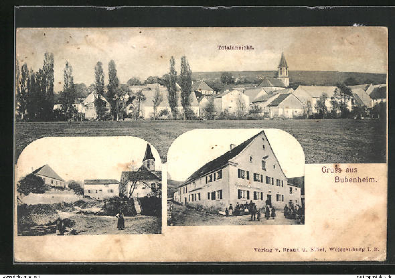 AK Bubenheim, Gasthaus, Kirche, Gesamtansicht  - Sonstige & Ohne Zuordnung