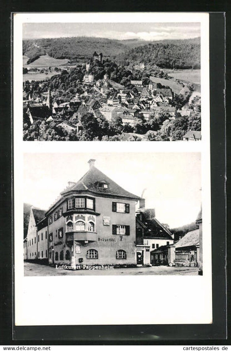 AK Pappenheim, Gasthaus Bräustübl Und Brauerei Behrens, Ortsansicht  - Pappenheim
