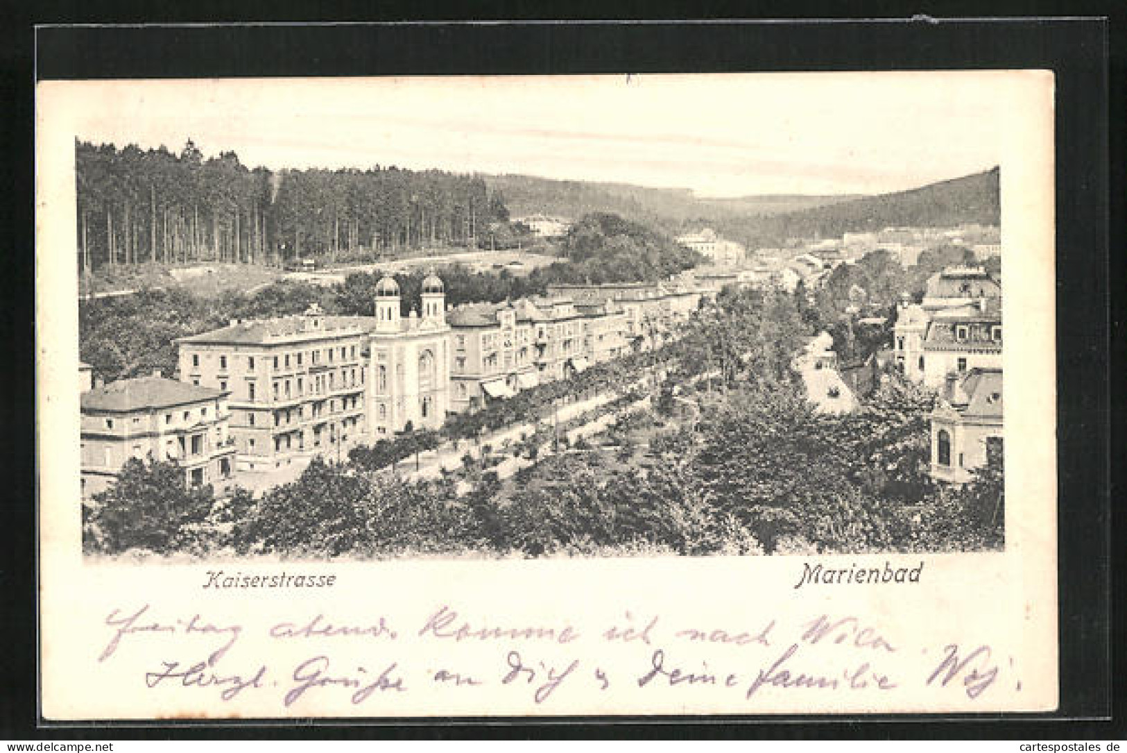 AK Marienbad, Kaiserstrasse Und Synagoge  - Tchéquie