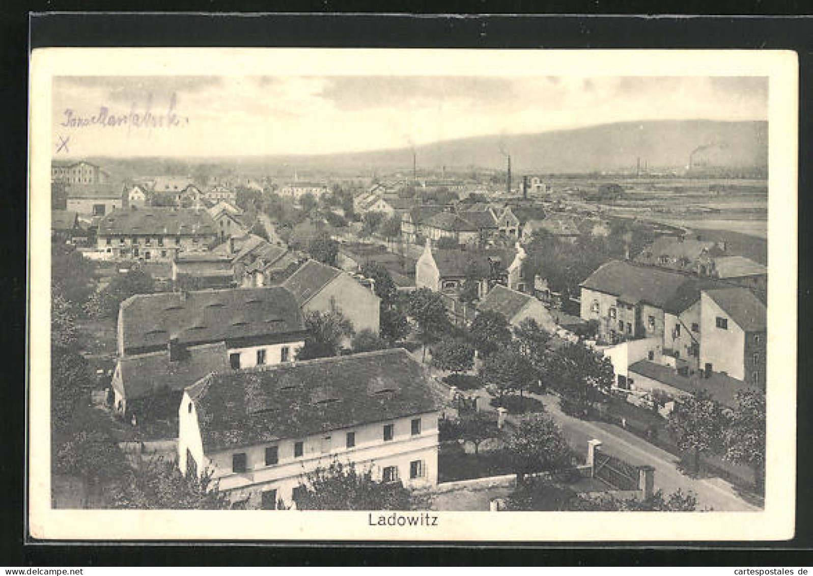 AK Ladowitz, Teilansicht Der Stadt Aus Der Vogelschau  - Repubblica Ceca