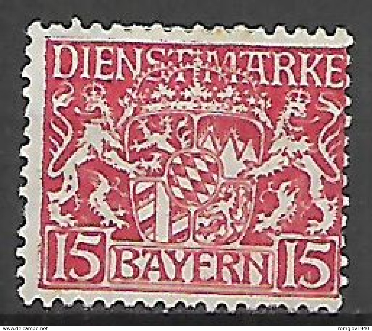 GERMANIA ANTICHI STATI BAVIERA SERVIZIO 1916  STEMMA   UNIF. 20   MLH  VF - Neufs