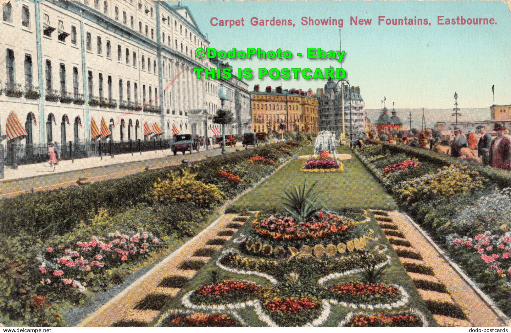 R414795 Eastbourne. Carpet Gardens Showing New Fountains - World