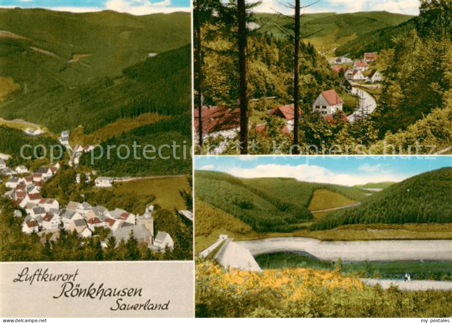 73865674 Roenkhausen Finnentrop Panorama Ansicht Vom Waldrand Aus Landschaft  - Other & Unclassified