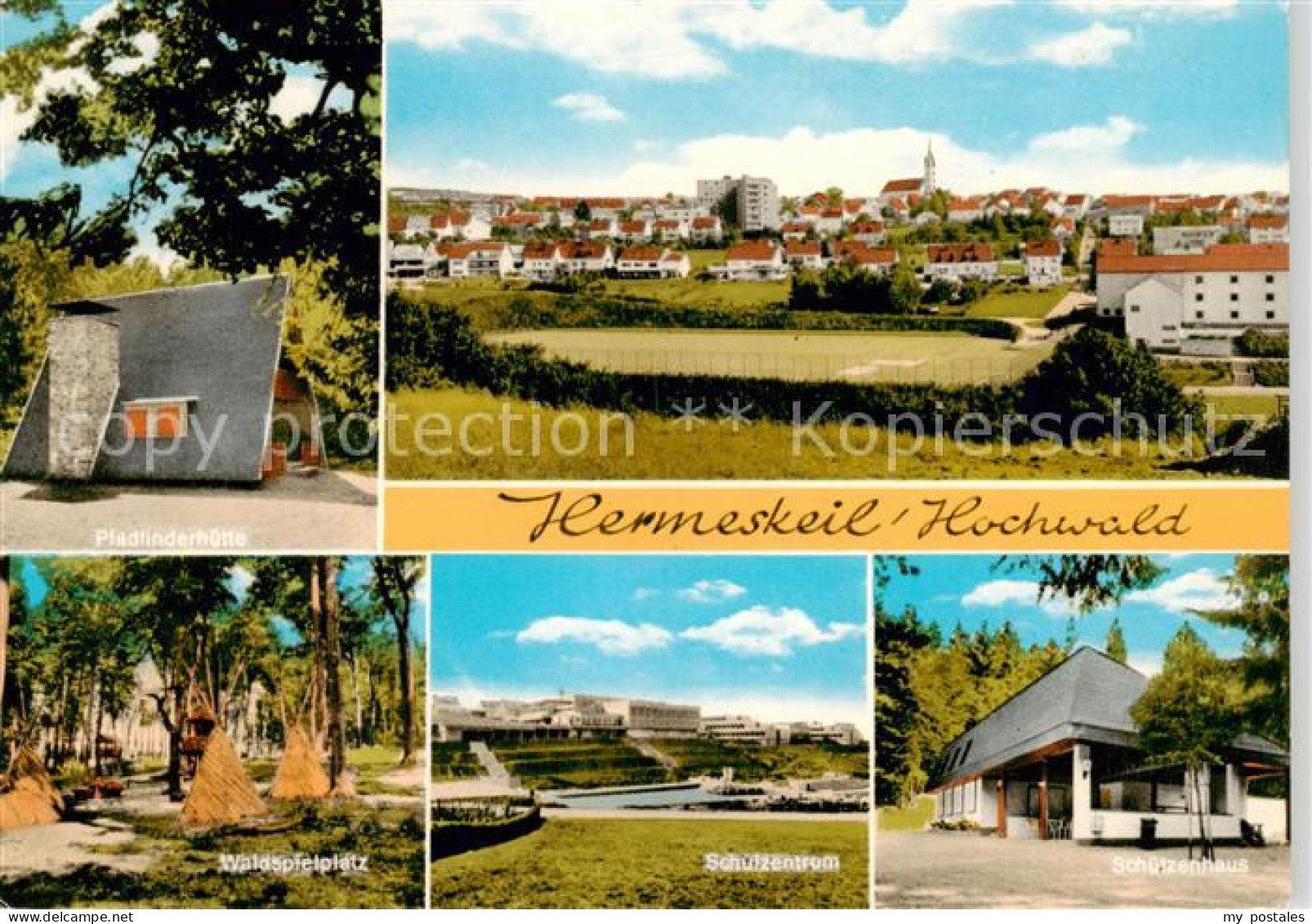 73865667 Hermeskeil Panorama Ort Im Schwarzwaelder Hochwald Waldspielplatz Schul - Hermeskeil