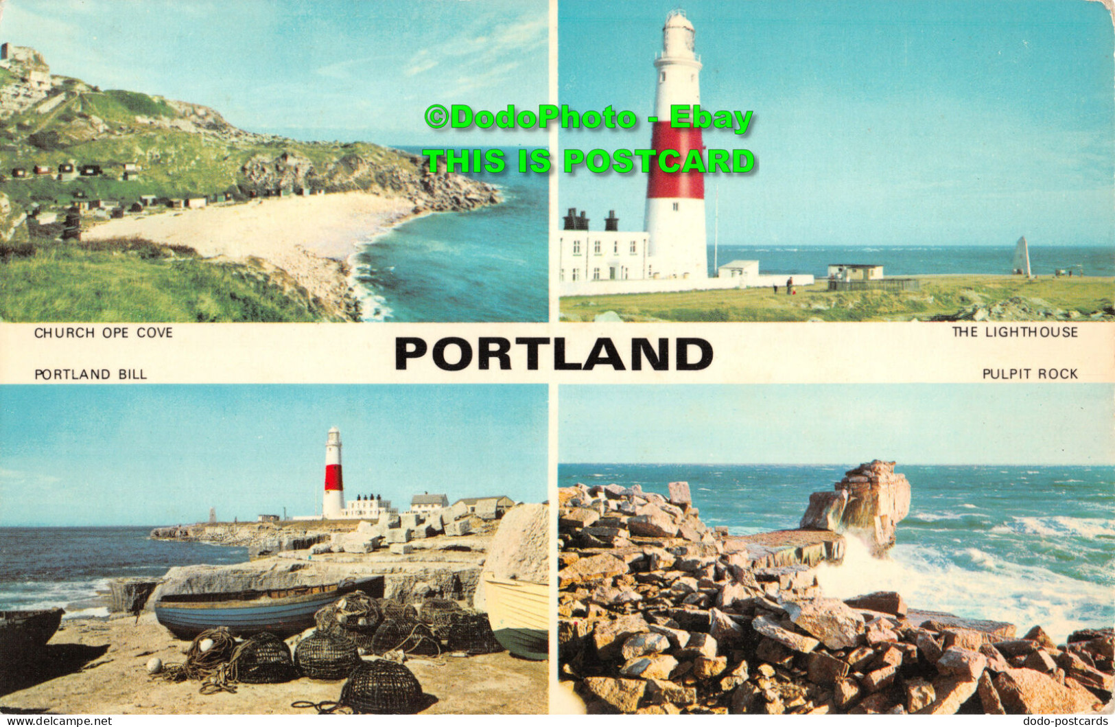 R415240 Portland. Portland Bill. Pulpit Rock. E. T. W. Dennis. Multi View. 1976 - Wereld