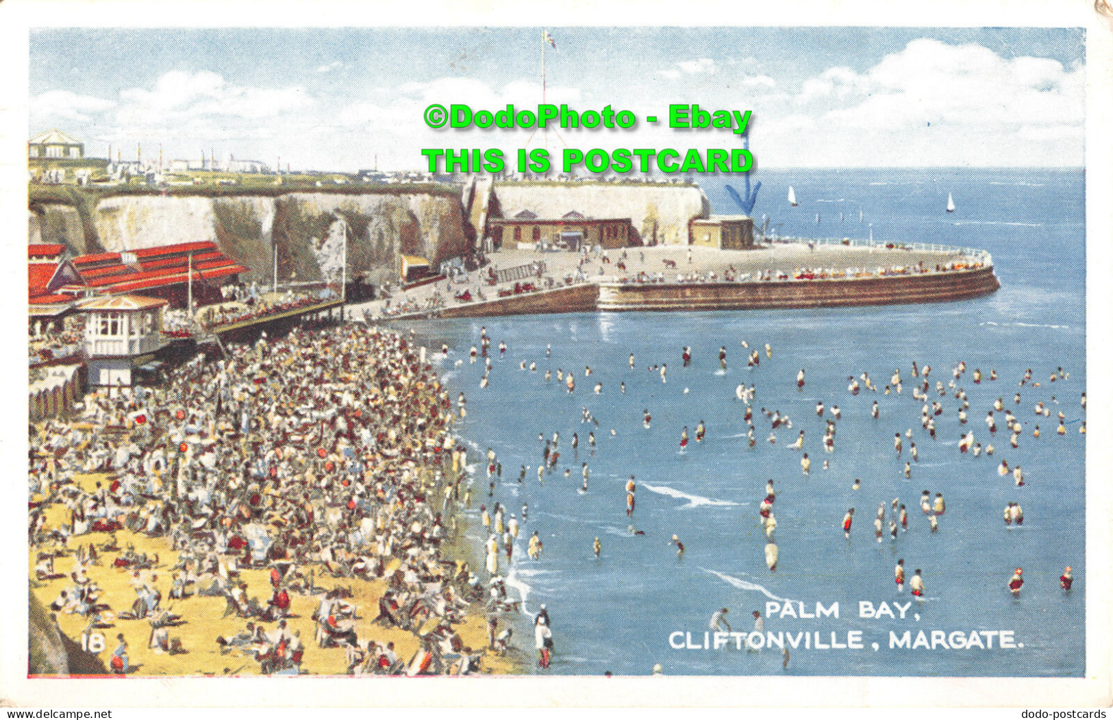 R415679 Palm Bay. Cliftonville. Margate. A. H. And S. Paragon Series. Watercolou - Wereld