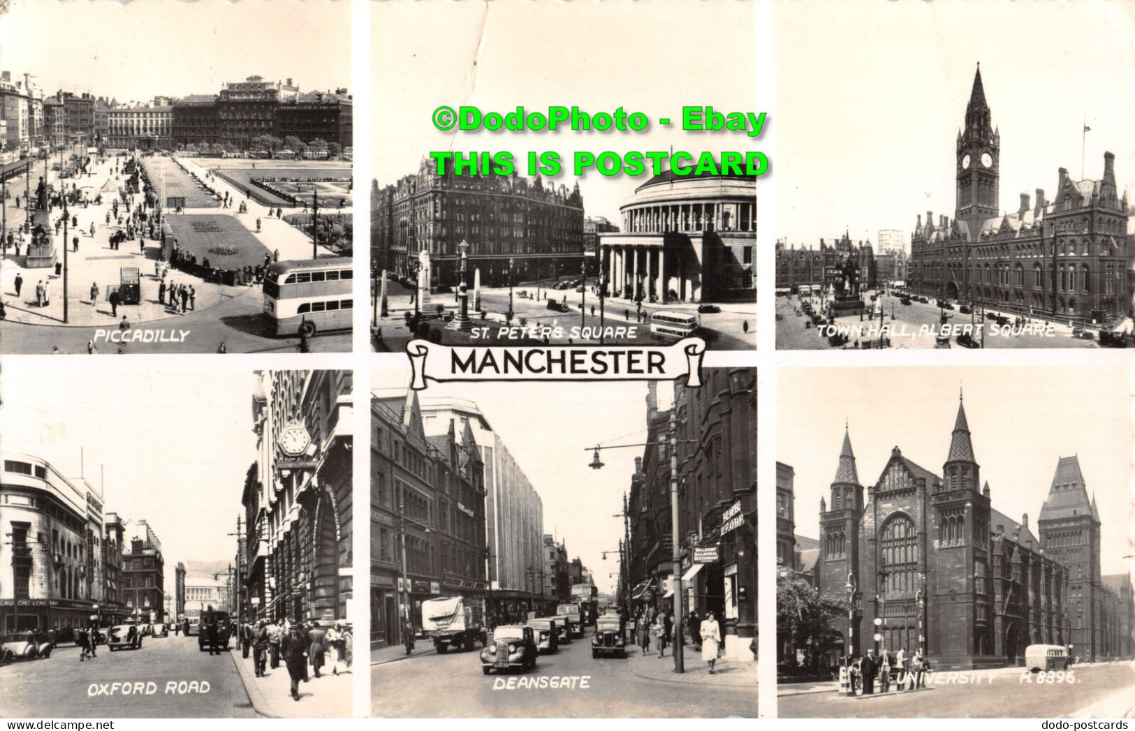 R415681 Manchester. H. 8396. Valentines. RP. 1959. Multi View - Wereld