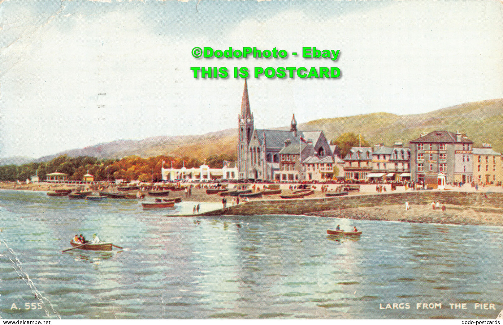 R414112 Largs From The Pier. Valentine. Art Colour. Brian Gerald. 1965 - World