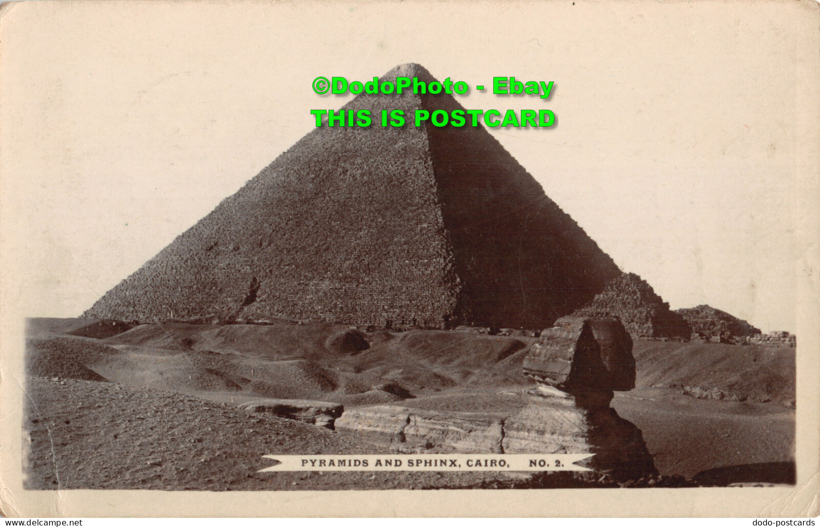 R415698 Pyramids And Sphinx. Cairo. No. 2. RP. Lilywhite. 1918 - Wereld