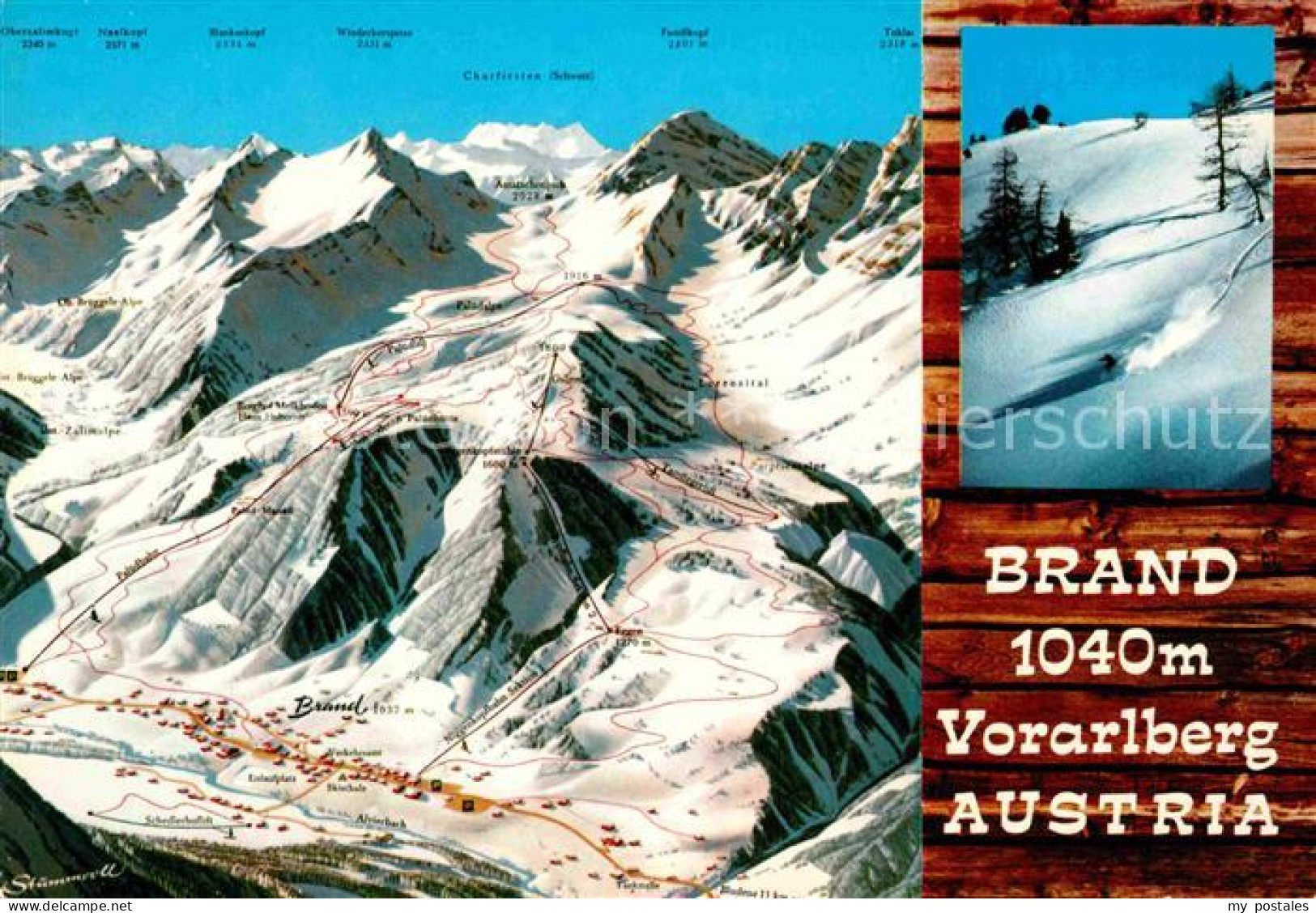 72759985 Brand Vorarlberg Panoramakarte Brand - Other & Unclassified