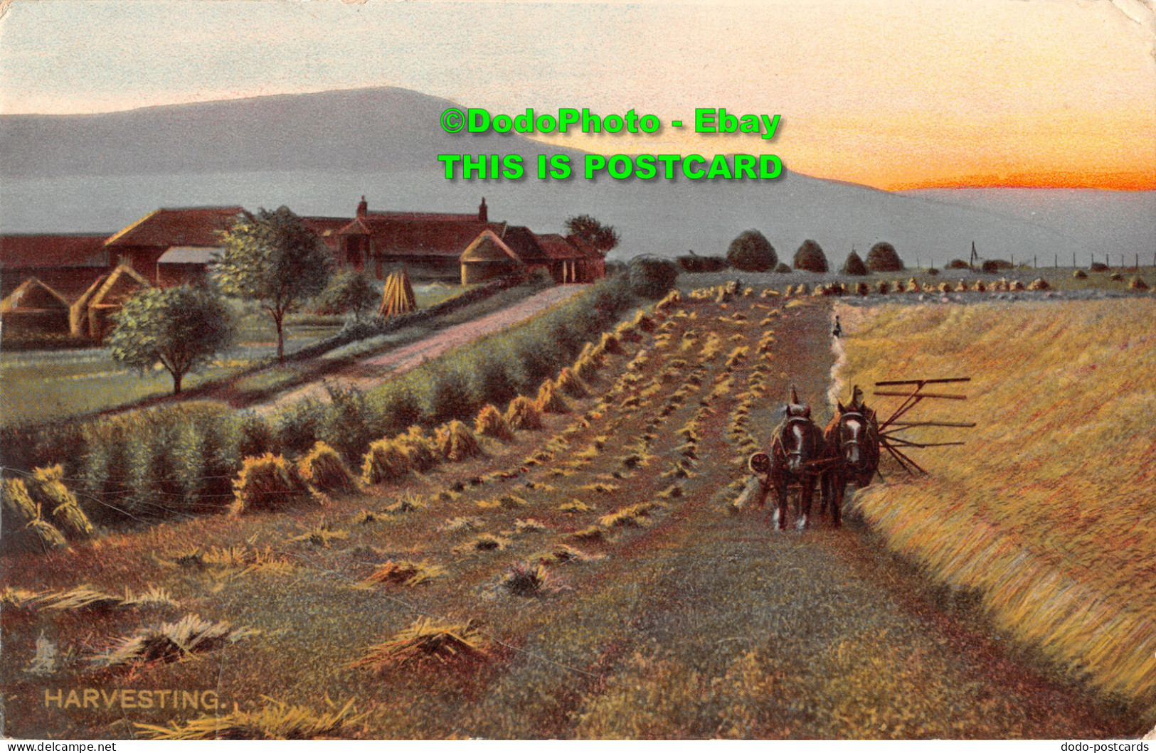 R415703 Harvesting. Farm And Field. Tuck. Rapholette Glosso Series 8153 - Wereld