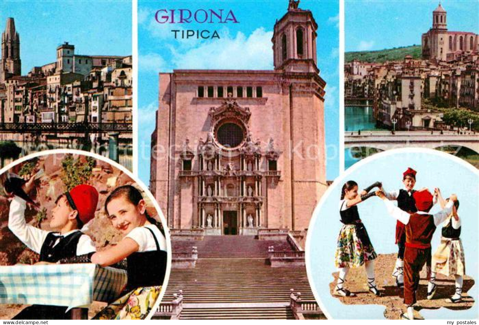 72759784 Girona Folkloregruppe Stadtansichten Girona - Sonstige & Ohne Zuordnung