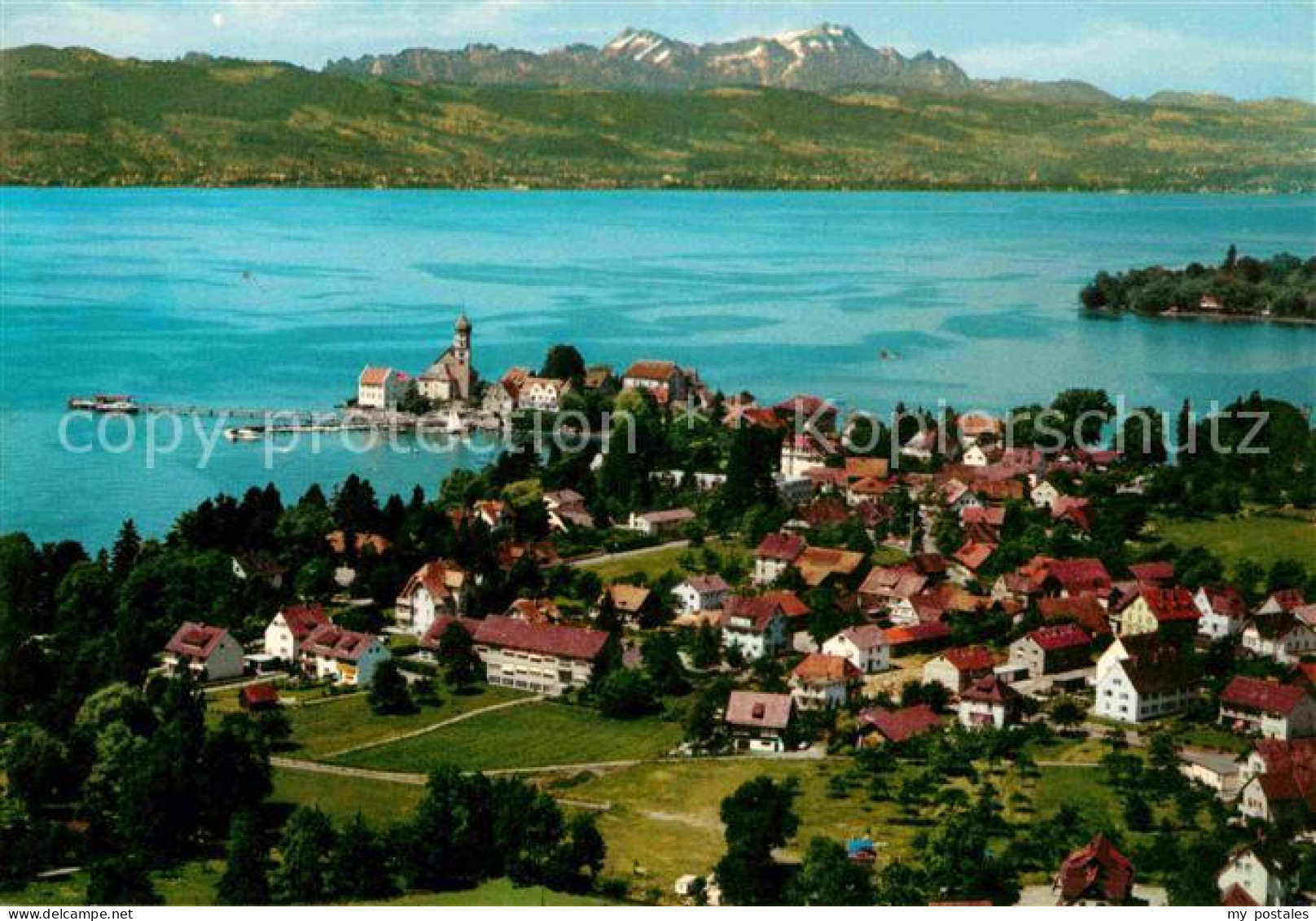 72759660 Wasserburg Bodensee Halbinsel Panorama Wasserburg (Bodensee) - Wasserburg (Bodensee)