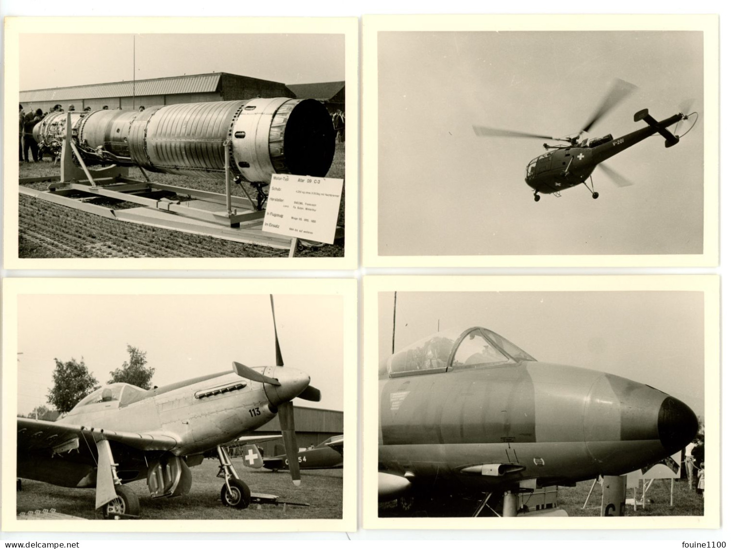 LOT De 24 " PHOTO " AVIATION AVION MIRAGE HELICOPTERE ( Meeting ? SUISSE SWITZERLAND DUBENDORF JUIN 1964 ) - Aviation