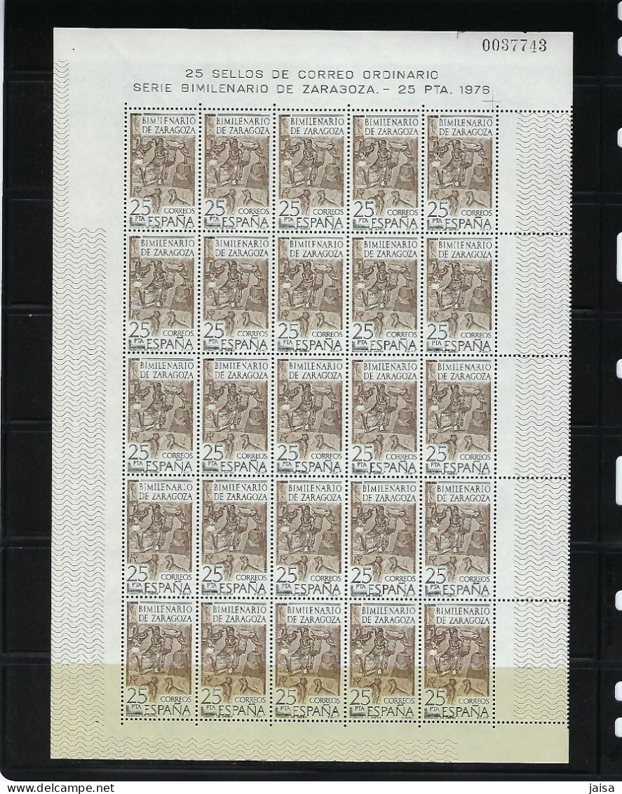 ESPAÑA. Año 1976.Bimilenario De Zaragoza. 25 Series Completas. - Blocks & Sheetlets & Panes