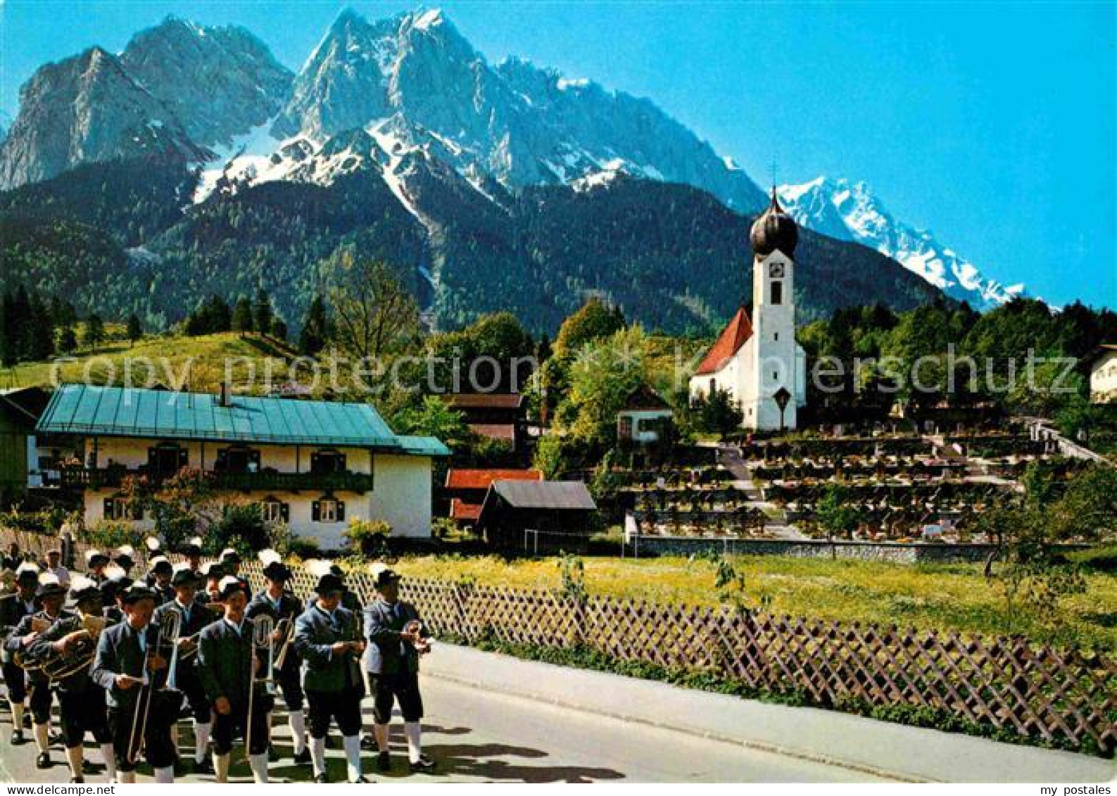 72757383 Grainau Zugspitzdorf Pfarrkirche Waxensteinklamm Musikkapelle Grainau - Sonstige & Ohne Zuordnung