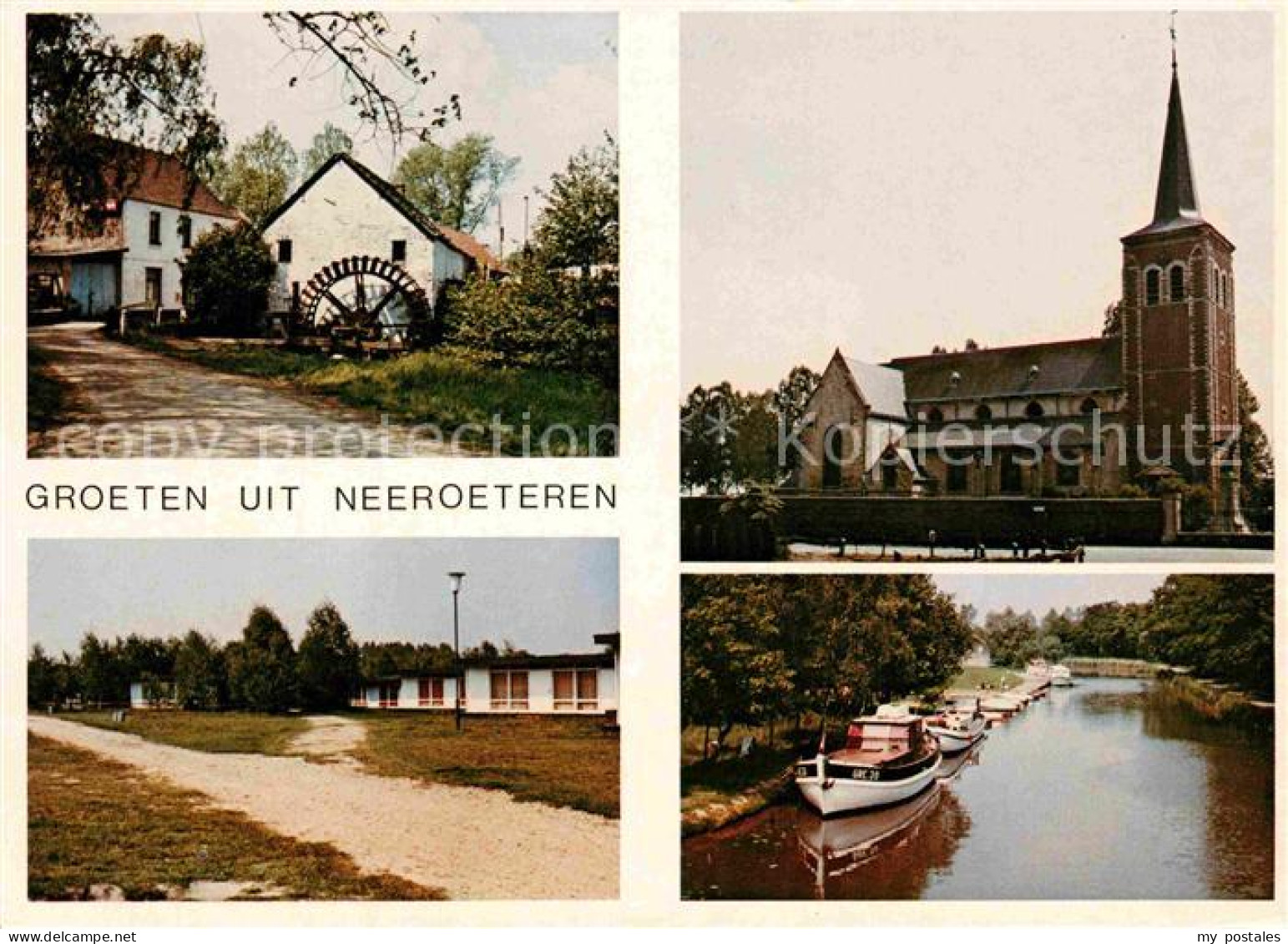 72757336 Neeroeteren Kirche Bootsanlegestelle Wassermuehle Neeroeteren - Other & Unclassified