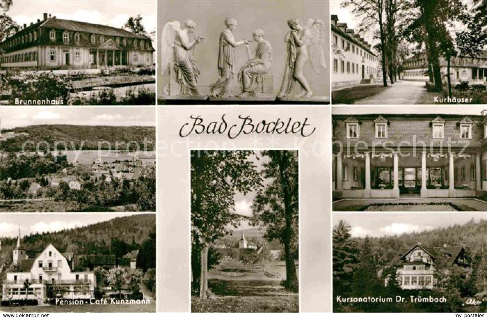72757292 Bad Bocklet Brunnenhaus Kurhaeuser Pension Kursanatorium Relief Bad Boc - Other & Unclassified