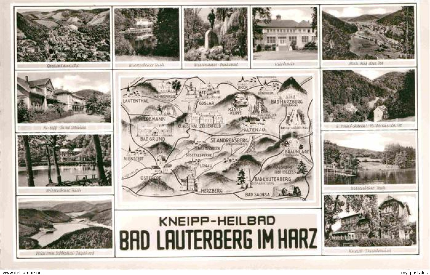 72757290 Bad Lauterberg Kneipp Heilbad Und Umgebung Landkarte Bad Lauterberg - Bad Lauterberg