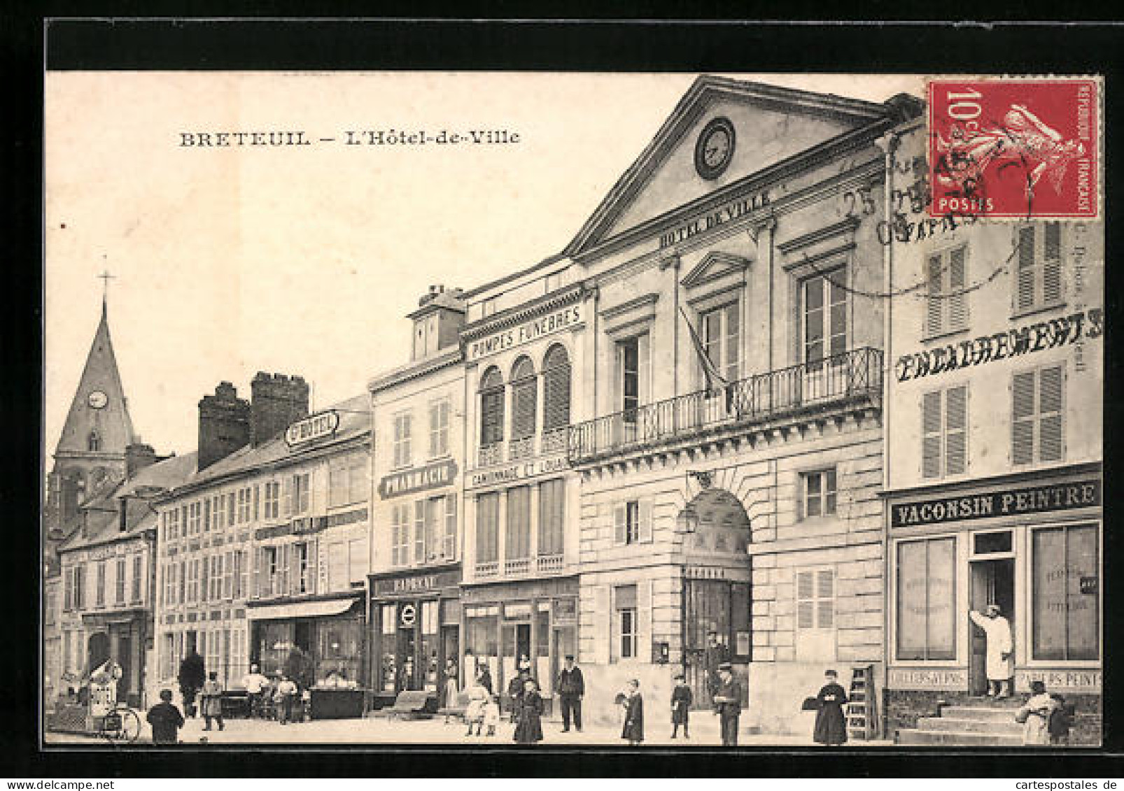 CPA Breteuil, L`Hotel De Ville  - Breteuil