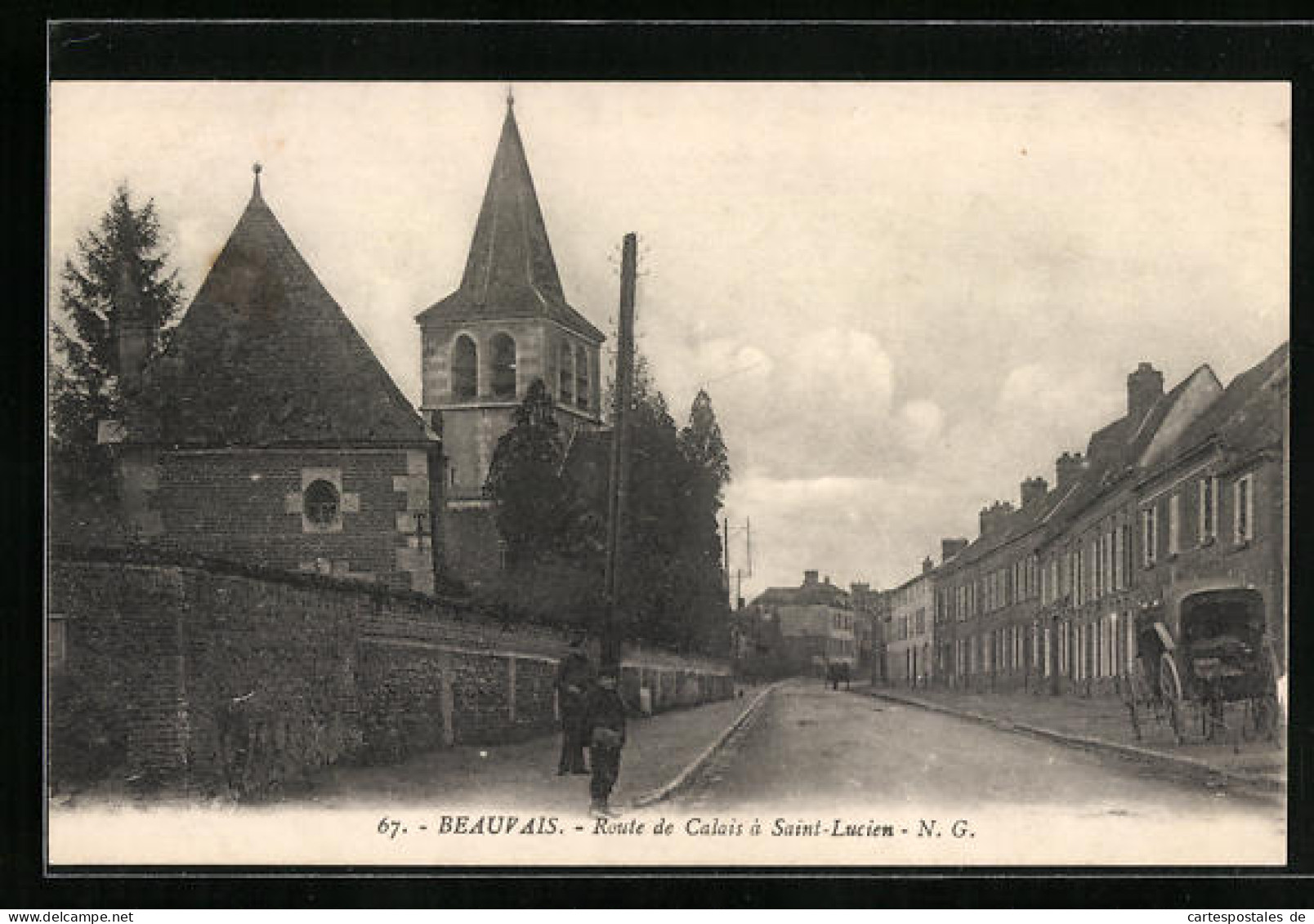 CPA Beauvais, Route De Calais à Saint-Lucien  - Beauvais