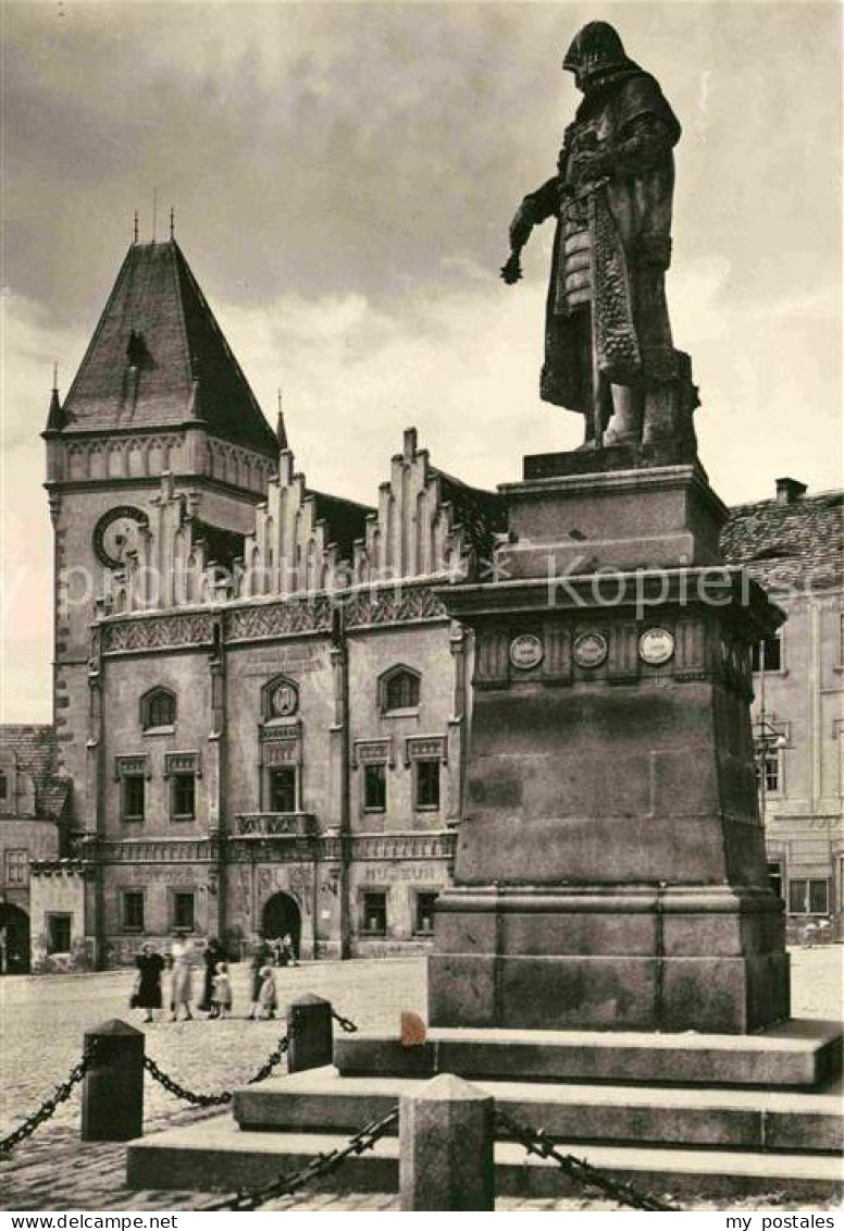 72756342 Tabor Czechia Zizka Platz Mit Rathaus 15. Jhdt. Denkmal Des Hussitische - Tschechische Republik