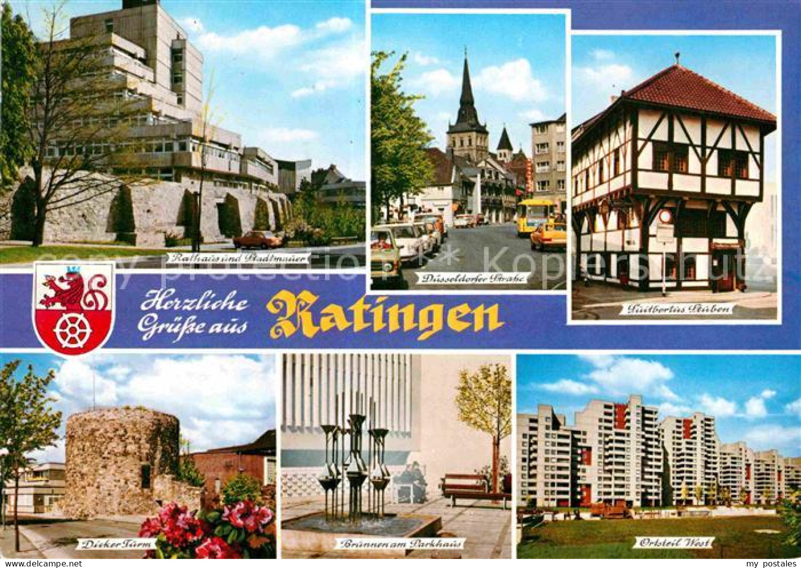 72756091 Ratingen Rathaus Stadtmauer Dicker Turm Duesseldorfer Strasse  Ratingen - Ratingen