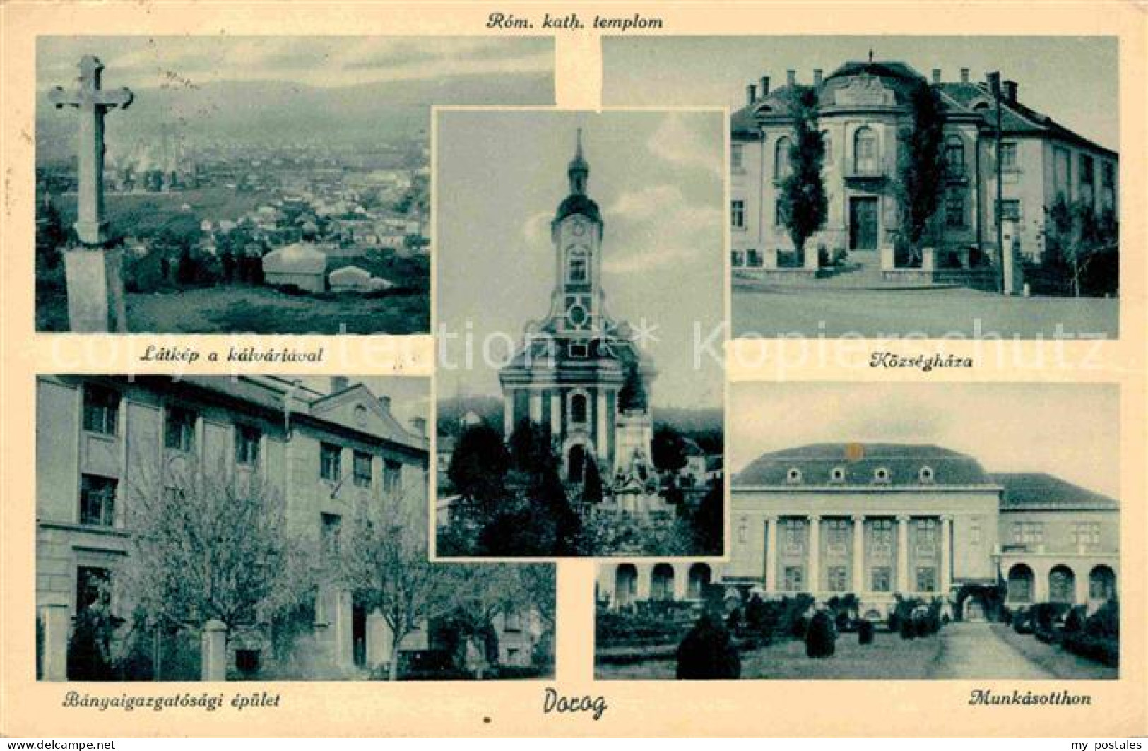72755150 Dorog Koezséghaza Banyaigazgaloesagi Epuelet Munkasotthon Rathaus Kirch - Hungary