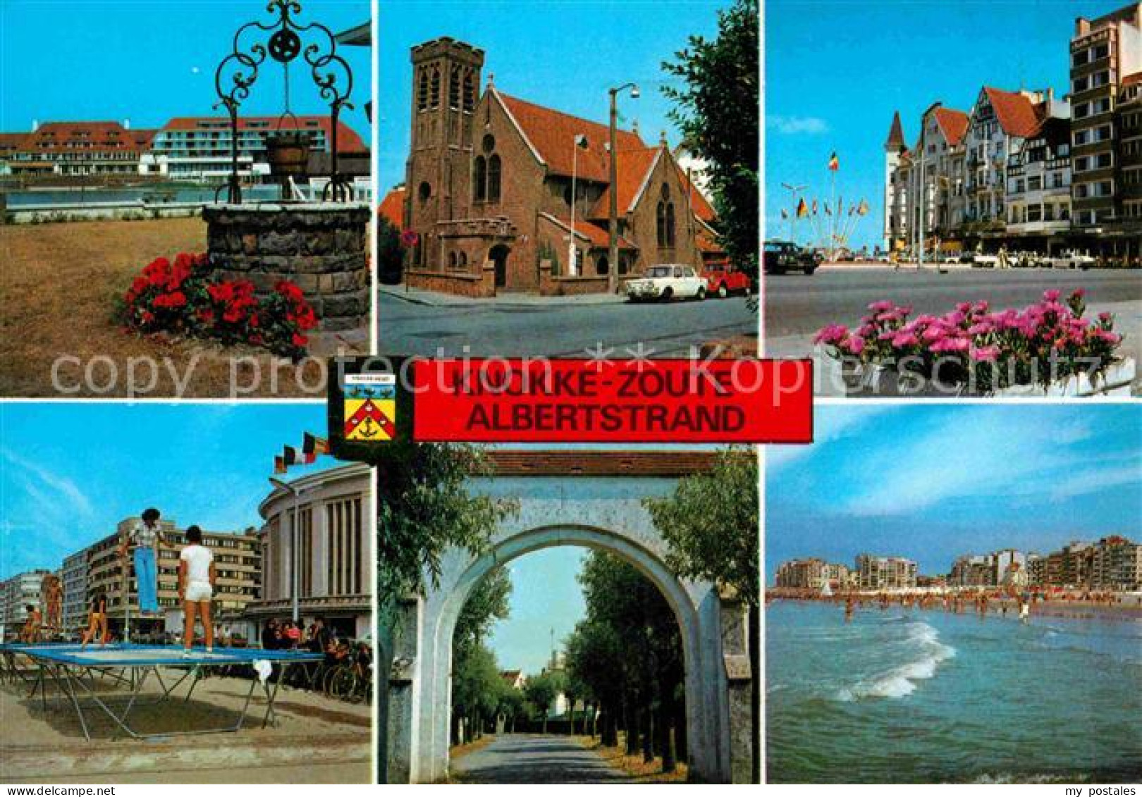 72754840 Zoute Knokke Teilansichten Kirche Trampolin Strand Hotels  - Autres & Non Classés