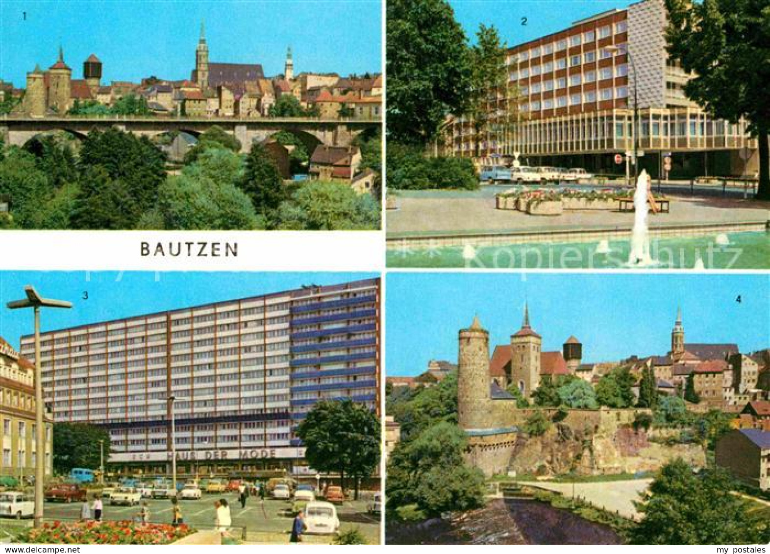 72754508 Bautzen Friedensbruecke HO Cafe Lubin Wohnhochhaus Platz Der Roten Arme - Bautzen