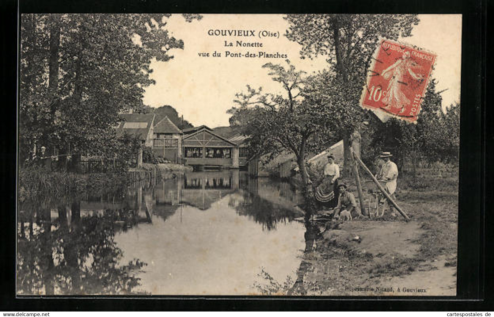 CPA Gouvieux, La Nonette Vue Du Pont-des-Planches  - Gouvieux