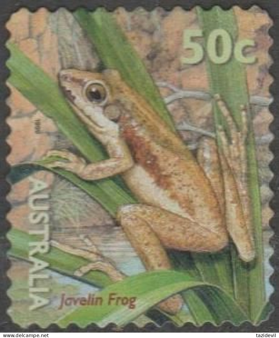 AUSTRALIA - DIE-CUT-USED 1999 50c Small Pond - Javelin Frog - Gebraucht