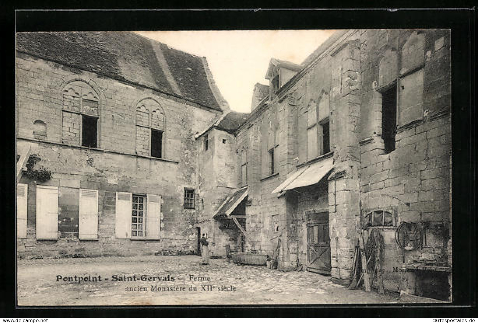 CPA Pontpoint-Saint-Gervais, Ferme, Ancien Monastère Du XIIe Siècle  - Sonstige & Ohne Zuordnung