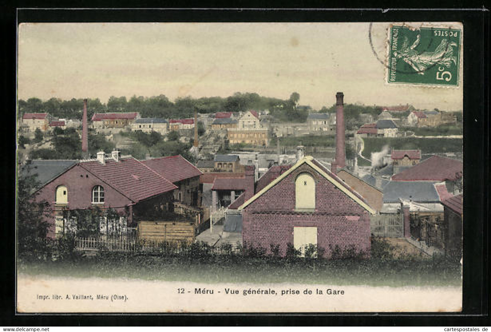 CPA Méru, Vue Générale, Prise De La Gare  - Sonstige & Ohne Zuordnung